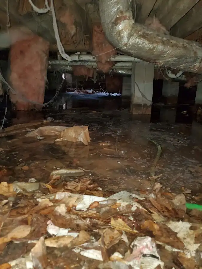 Crawl space flood assessment for Commercial Water Damage Restoration in Brewton